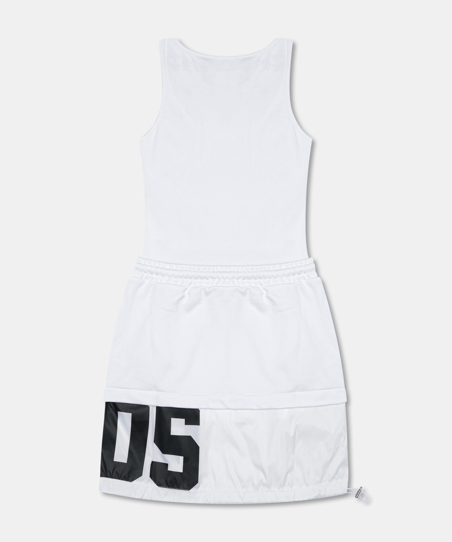 NYLON MINI DRAWSTRING DRESS