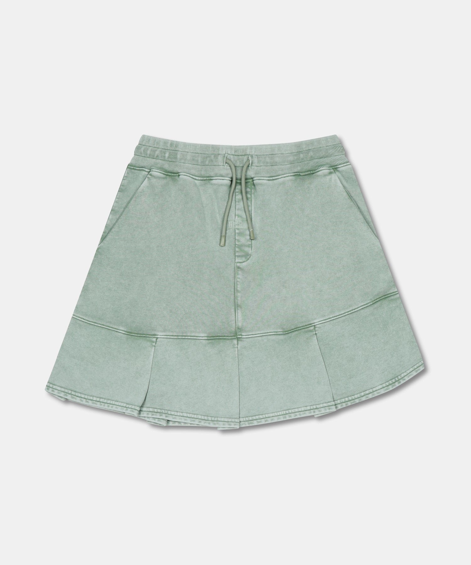 PLEATED STONE WASHED SWEATSKIRT