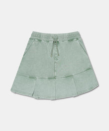 PLEATED STONE WASHED SWEATSKIRT