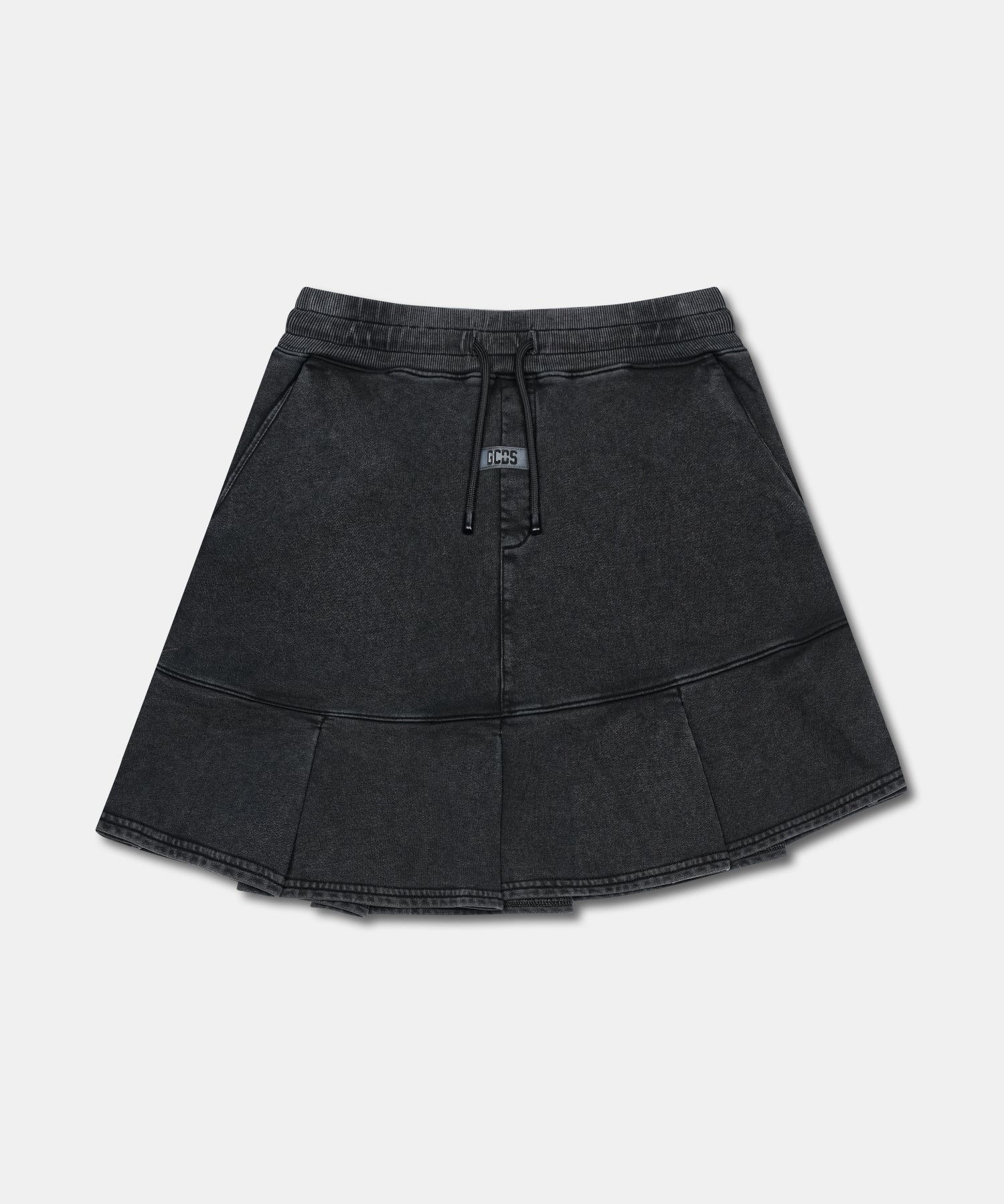 PLEATED STONE WASHED SWEATSKIRT