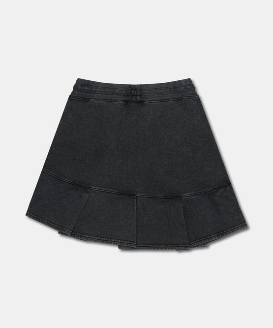 PLEATED STONE WASHED SWEATSKIRT