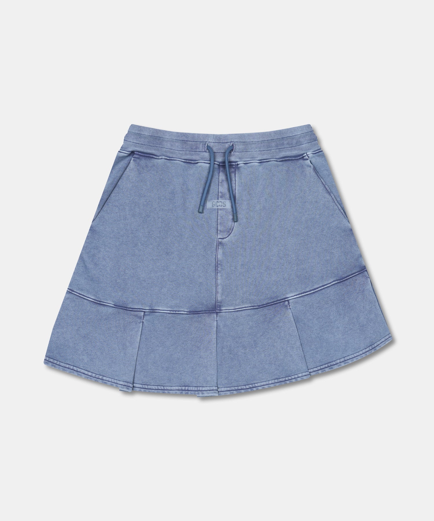 PLEATED STONE WASHED SWEATSKIRT