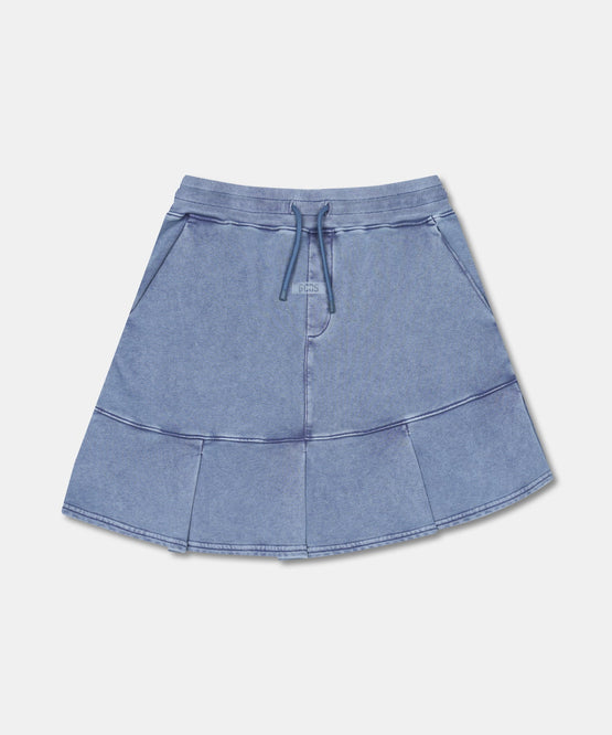 PLEATED STONE WASHED SWEATSKIRT