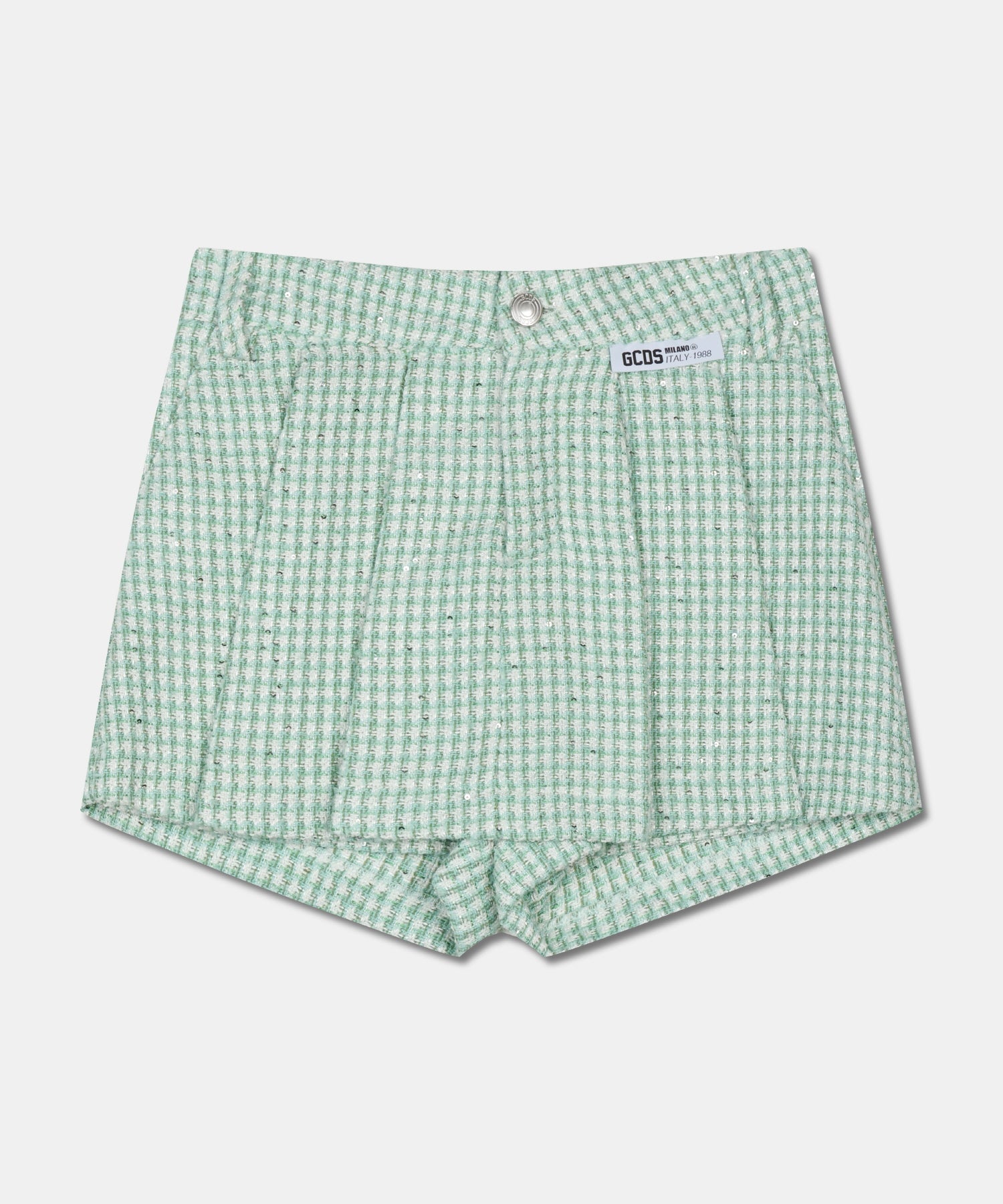 TWEED PLEATED MINI SKIRT