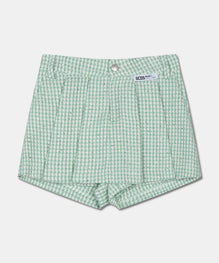 TWEED PLEATED MINI SKIRT