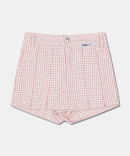 TWEED PLEATED MINI SKIRT