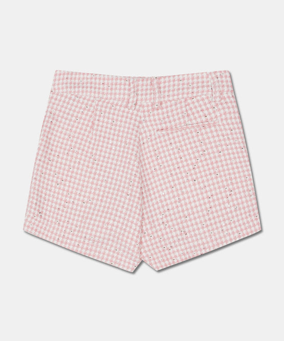 TWEED PLEATED MINI SKIRT
