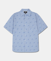 PINSTRIPE BOWLING SHIRT