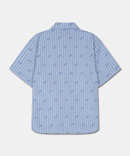 PINSTRIPE BOWLING SHIRT