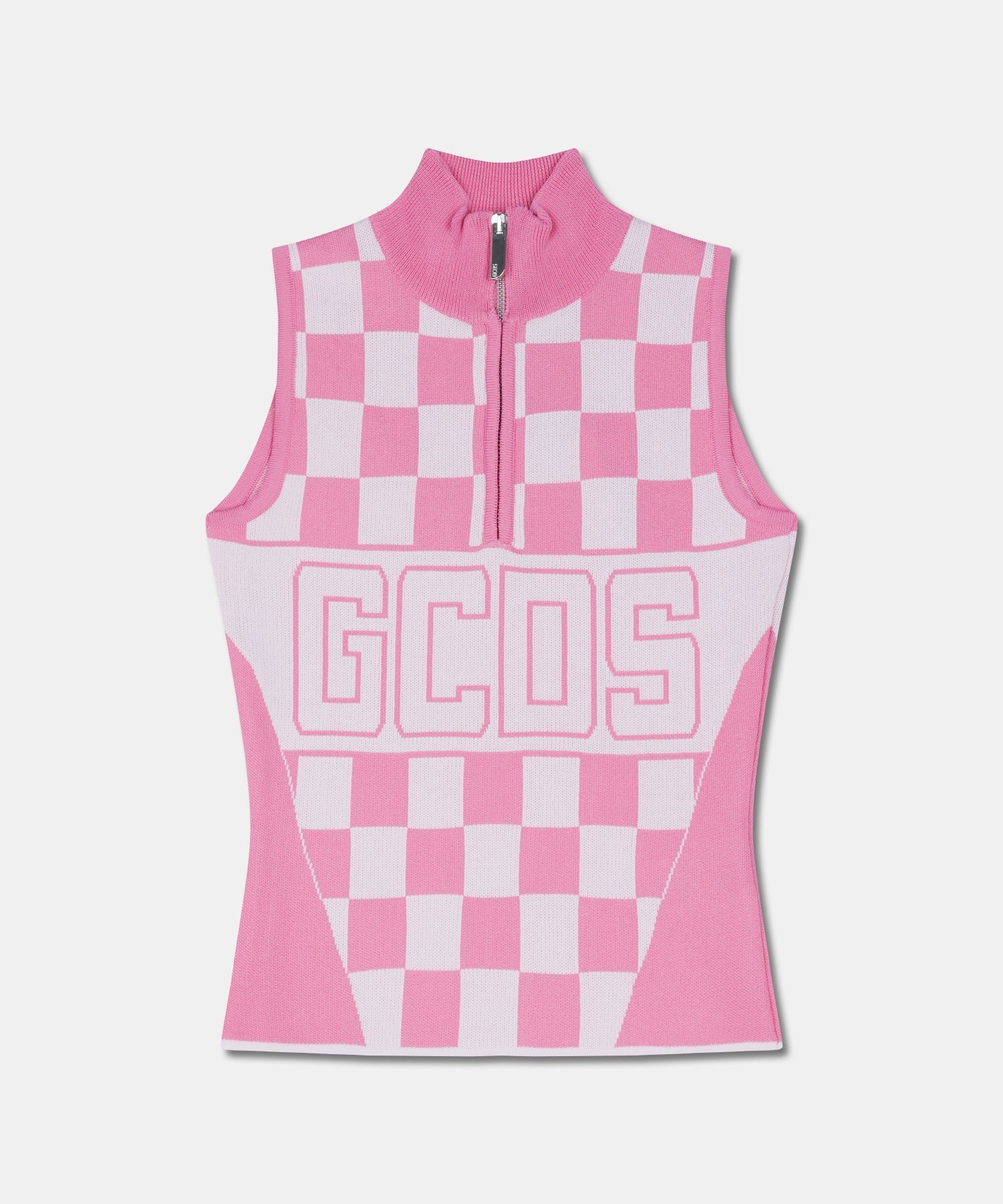 BAND LOGO CHECK HALF ZIP TOP