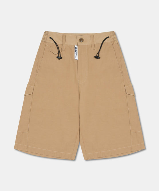 POPELINE DRAWSTRING BERMUDA