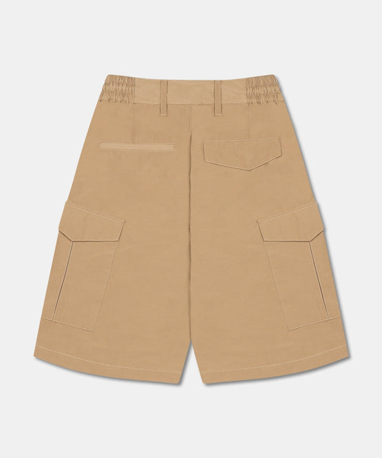 POPELINE DRAWSTRING BERMUDA