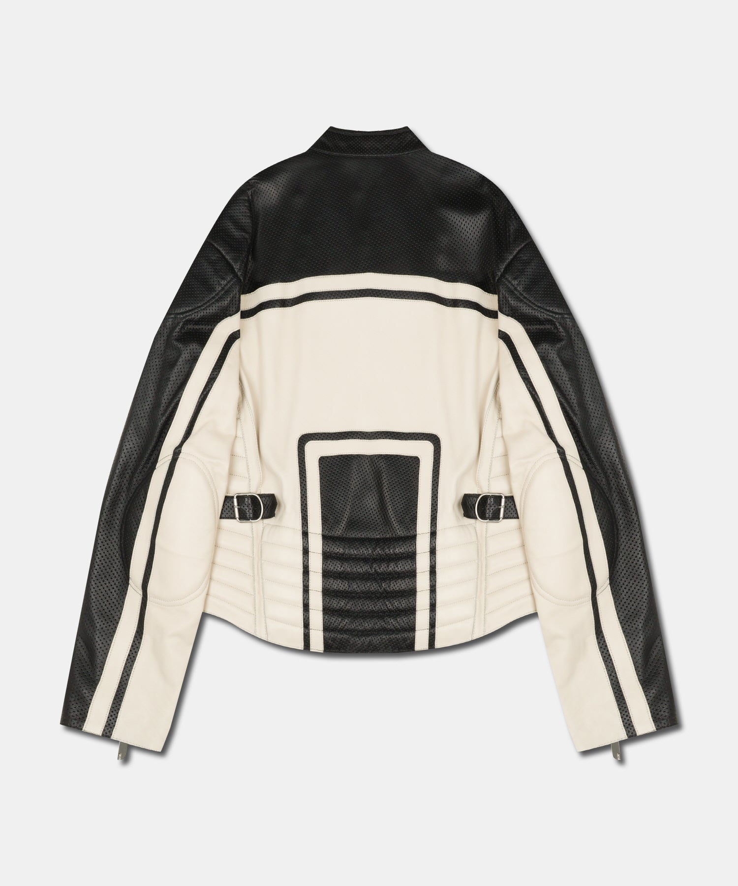 PERFORATED LEATHER RACING JACKET