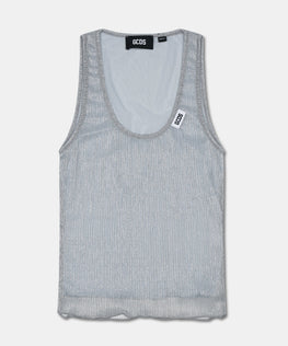 ROUCHES KNIT TANK TOP