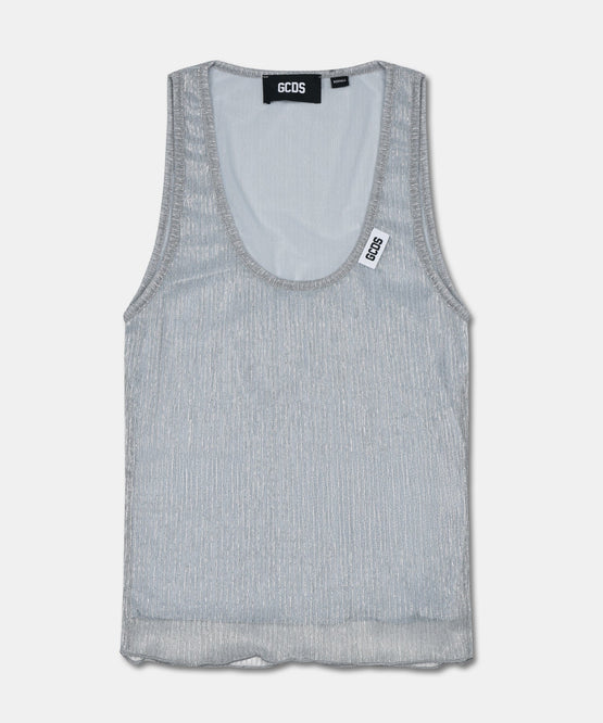 ROUCHES KNIT TANK TOP