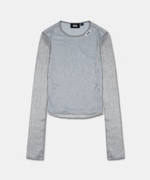 ROUCHES KNIT LONG SLEEVES TOP