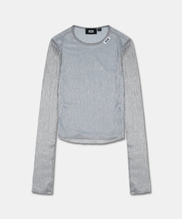 ROUCHES KNIT LONG SLEEVES TOP