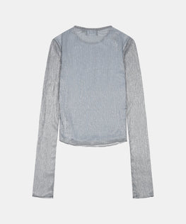 ROUCHES KNIT LONG SLEEVES TOP