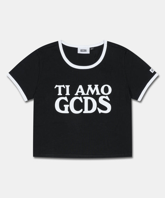 TI AMO GCDS CROP T-SHIRT