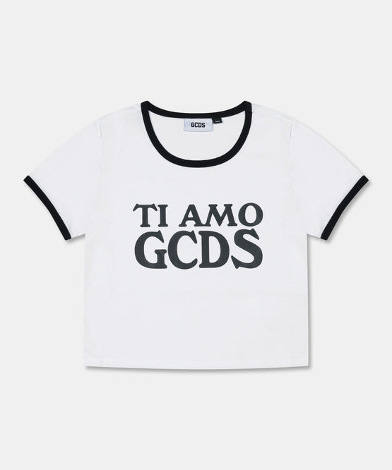 TI AMO GCDS CROP T-SHIRT