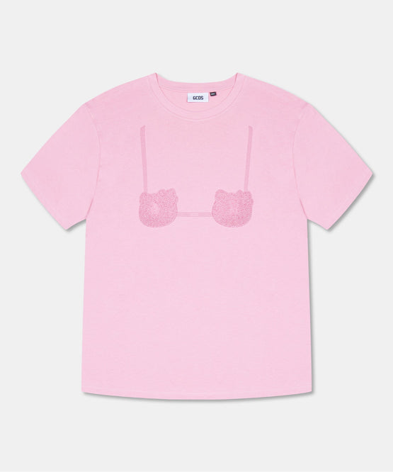 HELLO KITTY PRINTED BRA BOXY T-SHIRT