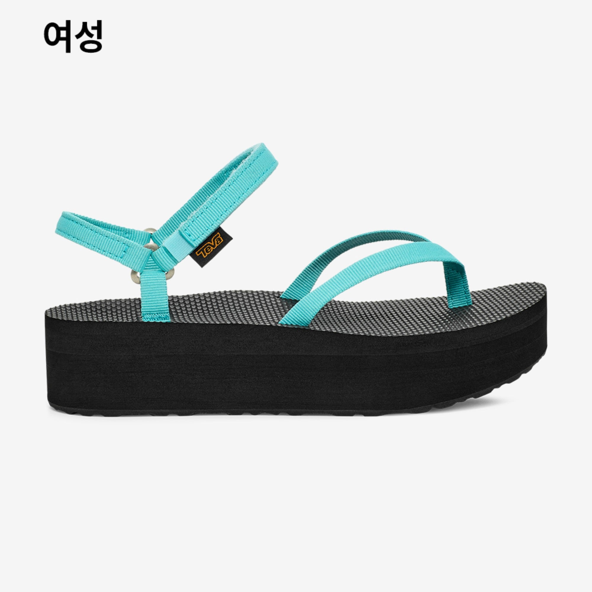 플랫폼 샌들 슬림 (BRIGHT TEAL/BLACK)