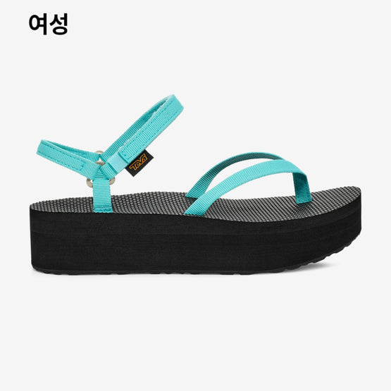 플랫폼 샌들 슬림 (BRIGHT TEAL/BLACK)